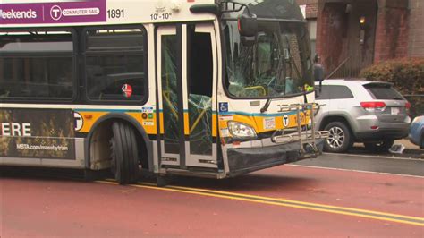 Eight Mbta Bus Riders Hospitalized After Crash In Boston Cbs Boston