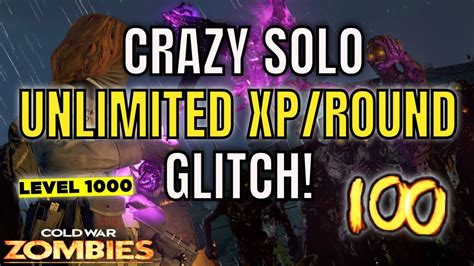 CRAZY SOLO UNLIMITED XP ROUND GLITCH Level Up Fast In Cold War Zombies