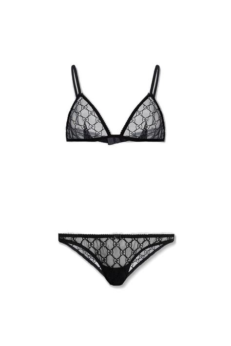 Gucci Gg Tulle Lingerie Set In Black ModeSens