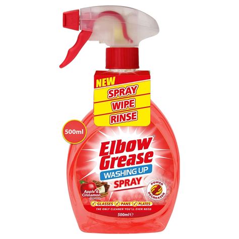 Elbow Grease Washing Up Spray Apple And Cinnamon 500ml Branded Household The Brand For Your Home