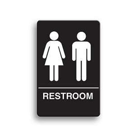 1505 Unisex 6 X 9 Inch Blue Ada Restroom Sign