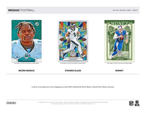 2024 Panini Mosaic Choice NFL Football Cards