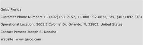 Geico Florida Contact Number Geico Florida Customer Service Number