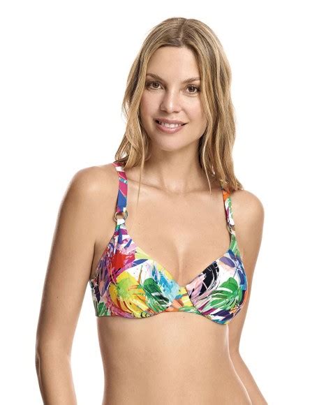 Top Bikini Capacidad Escotado Con Aro Tropical Bikini Bikini