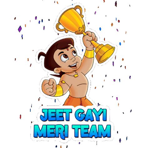 Jeet Gayi Meri Team Chhota Bheem Sticker - Jeet gayi meri team Chhota ...