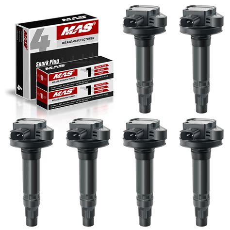 MAS Set Of 6 Ignition Coil Pack 6Pcs Iridium Spark Plug 6509