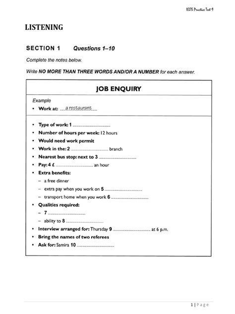 ielts practice test
