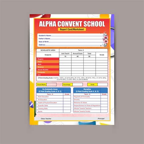 School Marksheet Design Cdr File I Professional Marksheet School Report