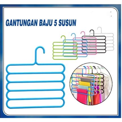 Jual Gantungan Baju Susun Magic Hanger Pakaian Celana Jilbab Handuk