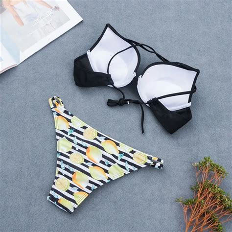 Women S Swimming Suit Sexy Bikini Swimsuit Women Sexy Striped Push Up