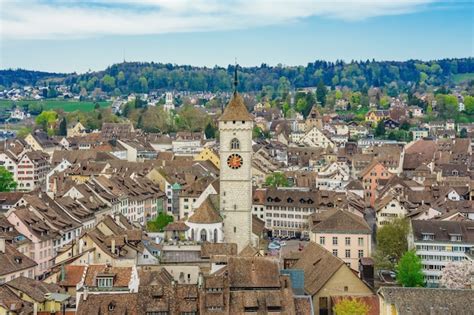 Premium Photo | Panoramic view of the old town of schaffhausen ...