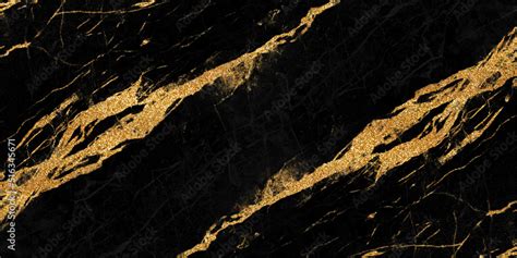 Black Portoro Marble With Golden Veins Black Golden Natural Texture Of