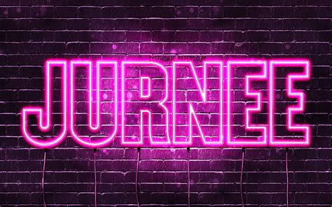 Jurnee With Names Female Names Jurnee Name Purple Neon Lights Happy