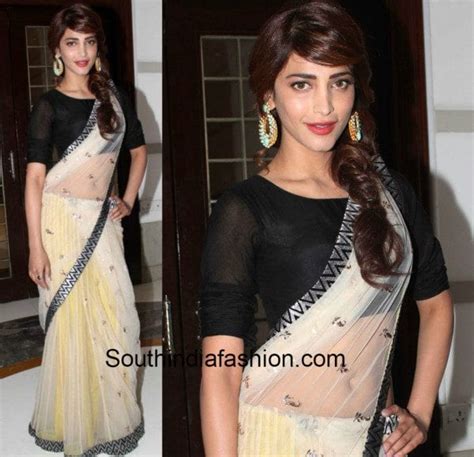 Shruti Hassan Hot In Transparent Saree