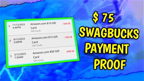 Swagbucks 75 Payment Proof YouTube