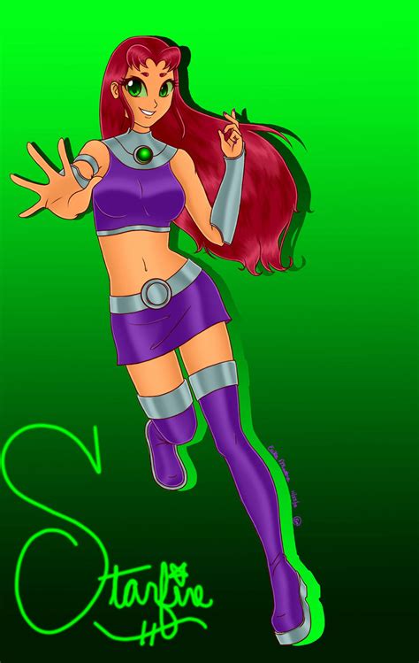 Teen Titans Starfire By Keep Calm High Jump On Deviantart