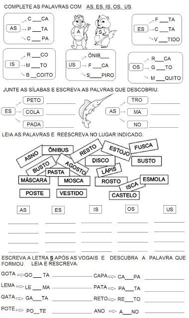Texto Com As Es Is Os Us - PARAÍSO DO EDUCANDO: Atividade AS ES IS OS US | Textos para leitura ...