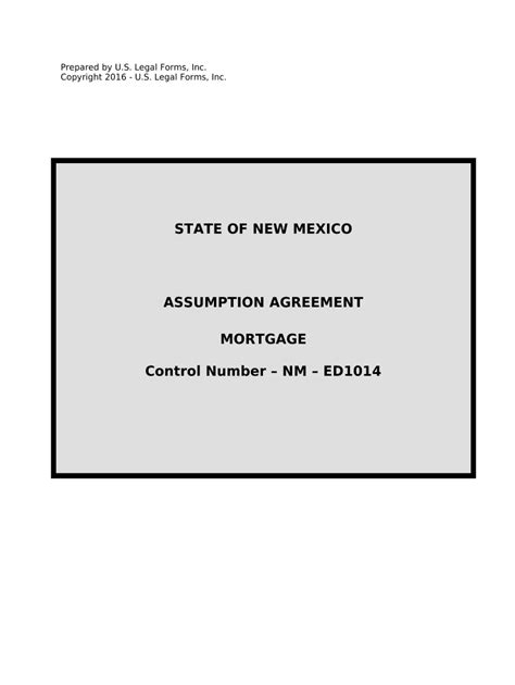 Assumption Agreement Of Mortgage And Release Of Original Mortgagors New Mexico Form Fill Out