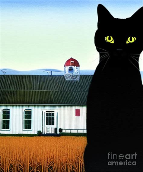 Gothic black cat Digital Art by Patricia Gleve - Fine Art America