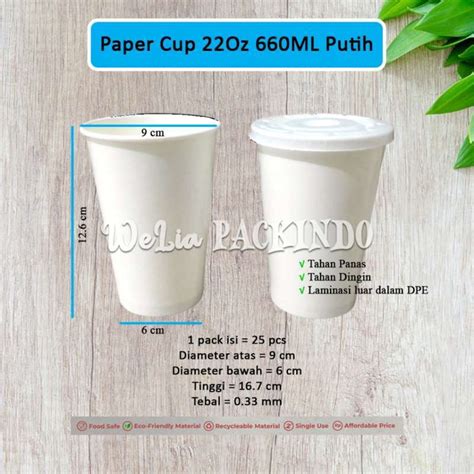 Jual Paper Cup Oz Motif Putih Gelas Kertas Oz Ml Gelas Kopi