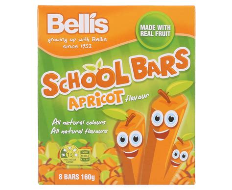 3 X Bellis School Apricot Bars 160g Au