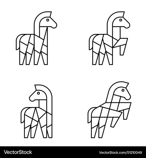 Set of zebra logo Royalty Free Vector Image - VectorStock