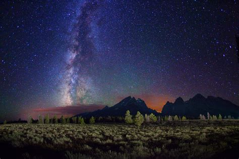 Fondos De Pantalla Rboles Paisaje Monta As Galaxia Cielo Larga