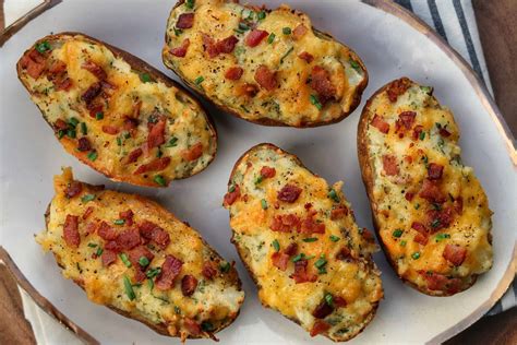 Air Fryer Twice Baked Potatoes - Kinda Healthy Recipes