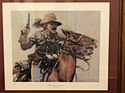 Civil War Print The Commander Don Stivers Signed And Numbered Confederate