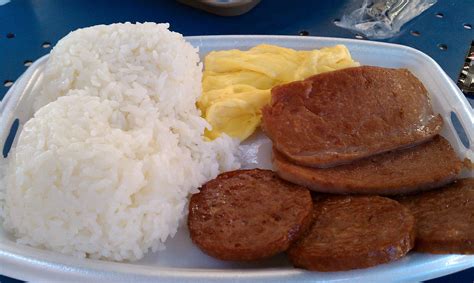 Spam Eggs Portuguese Sausage And Rice Oh So YUMMY Only In Hawaii