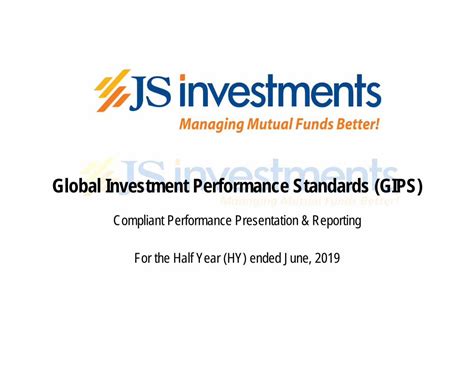 PDF Global Investment Performance Standards GIPS Compliant