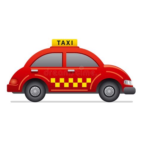 Icono De Taxi Taxi A Cuadros Amarillos Coche De Dibujos Animados