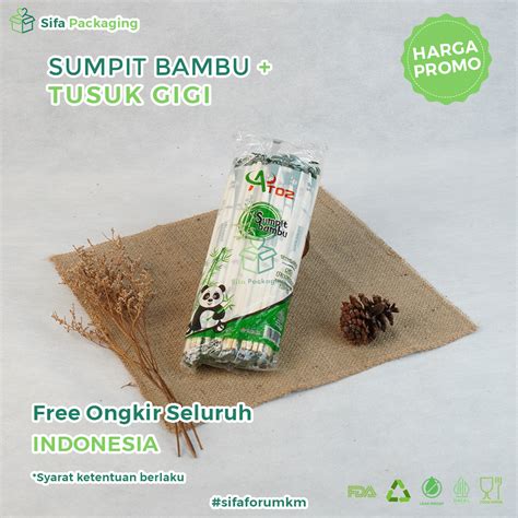 Jual Sumpit Bambu Panda Tusuk Gigi Sumpit Steril Higienis Isi