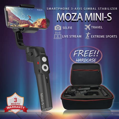 Moza Mini S 3 Axis Vlogging Gimbal Pocket Sized Stabilizer With FREE