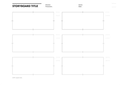 Free Pdf Storyboard Template For 2391 Aspect Ratio Scope 6 Frames