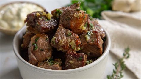 Garlic And Herb Air Fryer Steak Bites Recipe