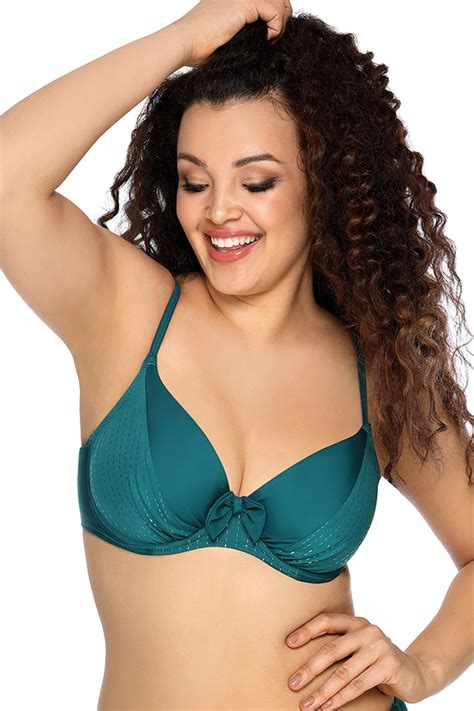 Ava Smooth Underwired Soft Bikini Top Sk Green Green