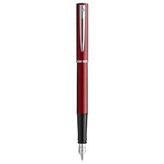 Waterman Allure Stylo Plume Laque Rouge Satin E Plume Fine Cartouche