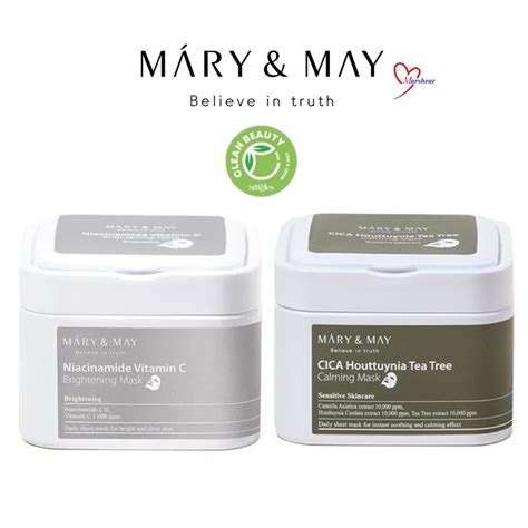 Mary And May Cica Houttuynia Tea Tree Calming Mask Niacinamide Vitamin