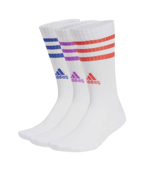 Meias Adidas Infantil 3Stripes Cushioned Sportswear Crew 3 Pares Br