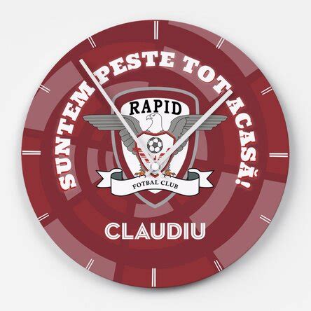 Ceas FC Rapid 1923 Personalizat Cu Nume Spirala StarGift Ro