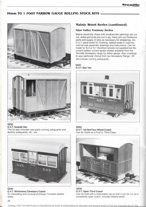 1987 Tenmille Catalog No 4 Sodor Scratchbuilding