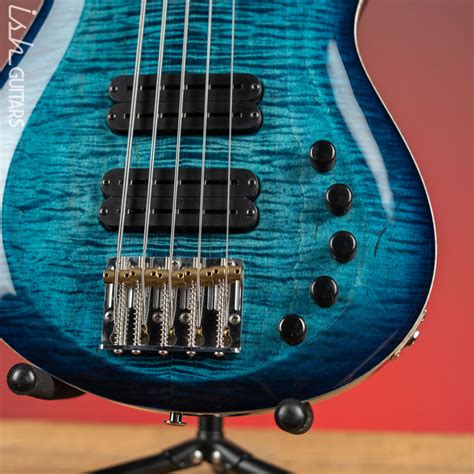 Prs Grainger 5 String Bass 10 Top Cobalt Blue Ish Guitars