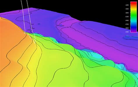 The Dive Track White Line For Dive Denson Seamount Of The