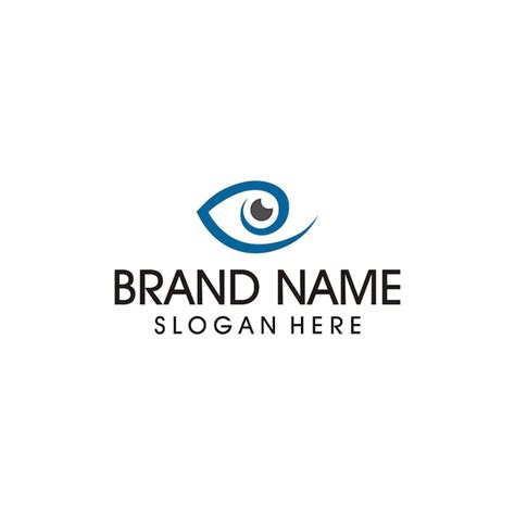 Logo con diseño de ojo Vector Premium