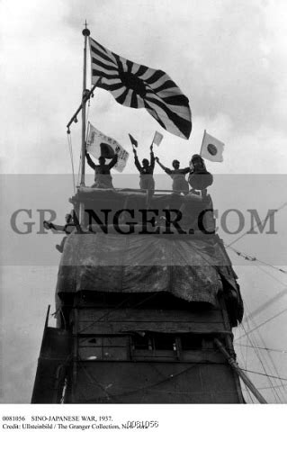 Japanese Flag During Ww2 Black And White