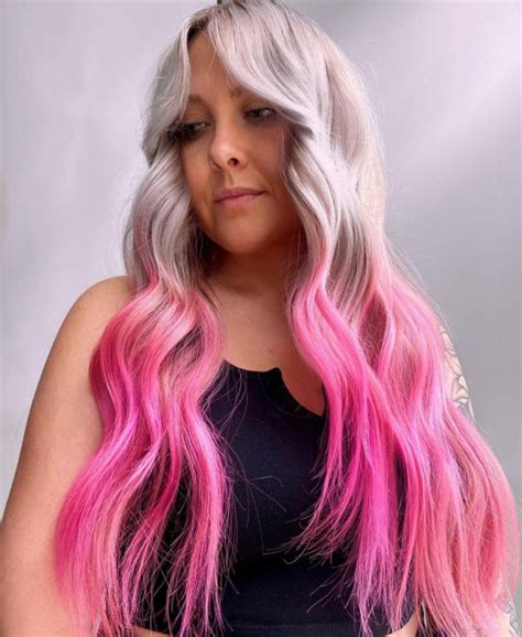 40 Crazy Hair Colour Ideas To Try In 2022 Blonde Colour Melt Pink I Take You Wedding