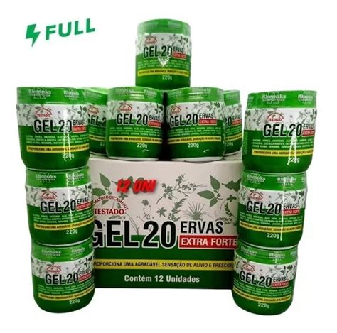 Kit 12 Gel 20 Ervas Alivio Dores Musculares Atacado Tipo De Embalagem