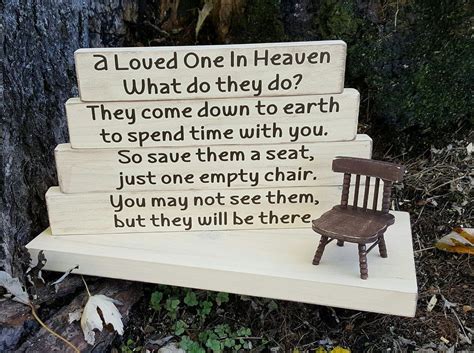 Loved One In Heaven Empty Chair Wooden Display With Images Loved