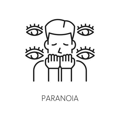 Paranoia, psychological disorder, mental health 29694111 Vector Art at Vecteezy
